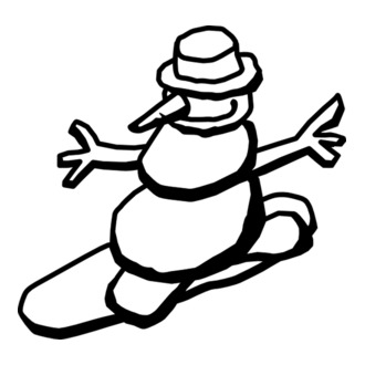 kodacx - snowboarding snowman