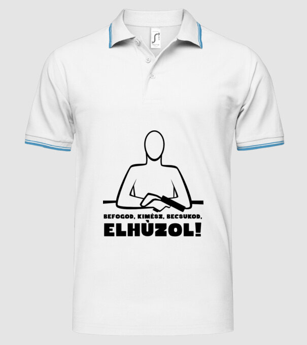  minta fehér pólón