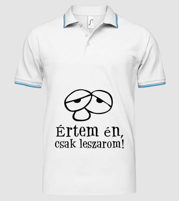  minta fehér pólón