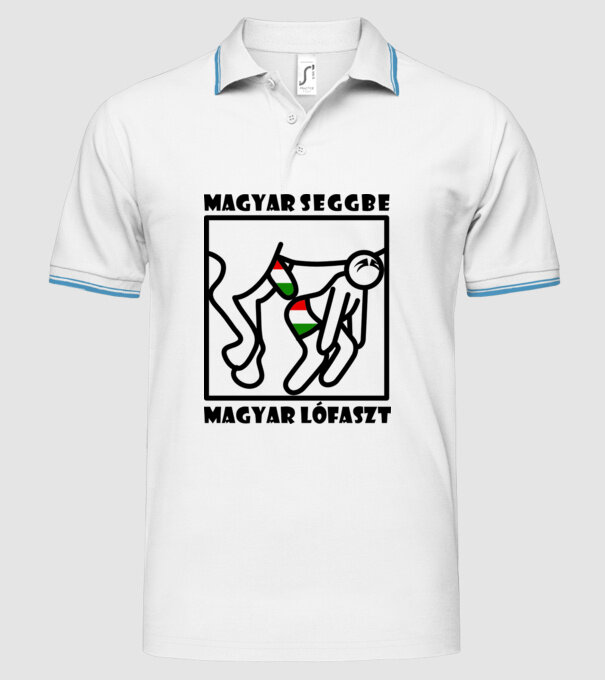  minta fehér pólón