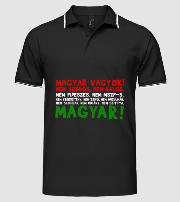  minta fekete pólón