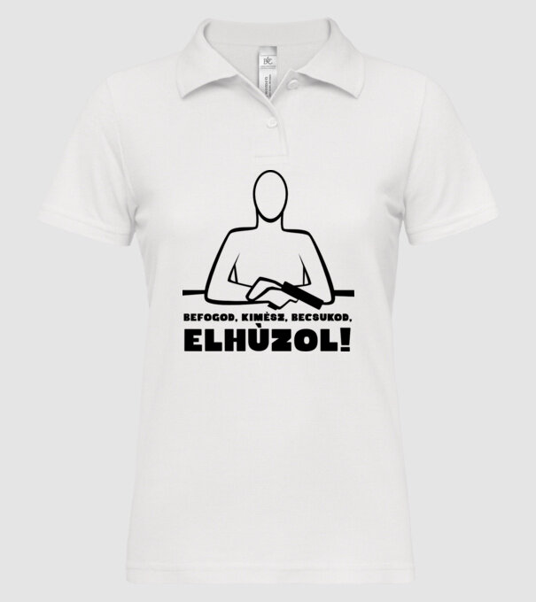  minta fehér pólón