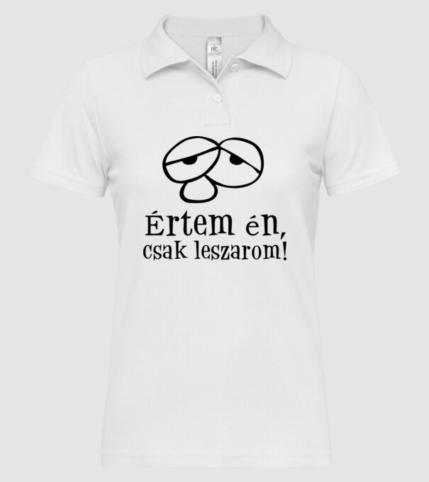  minta fehér pólón