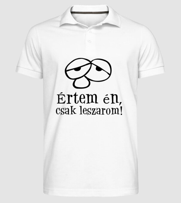  minta fehér pólón