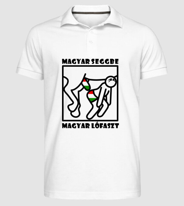  minta fehér pólón